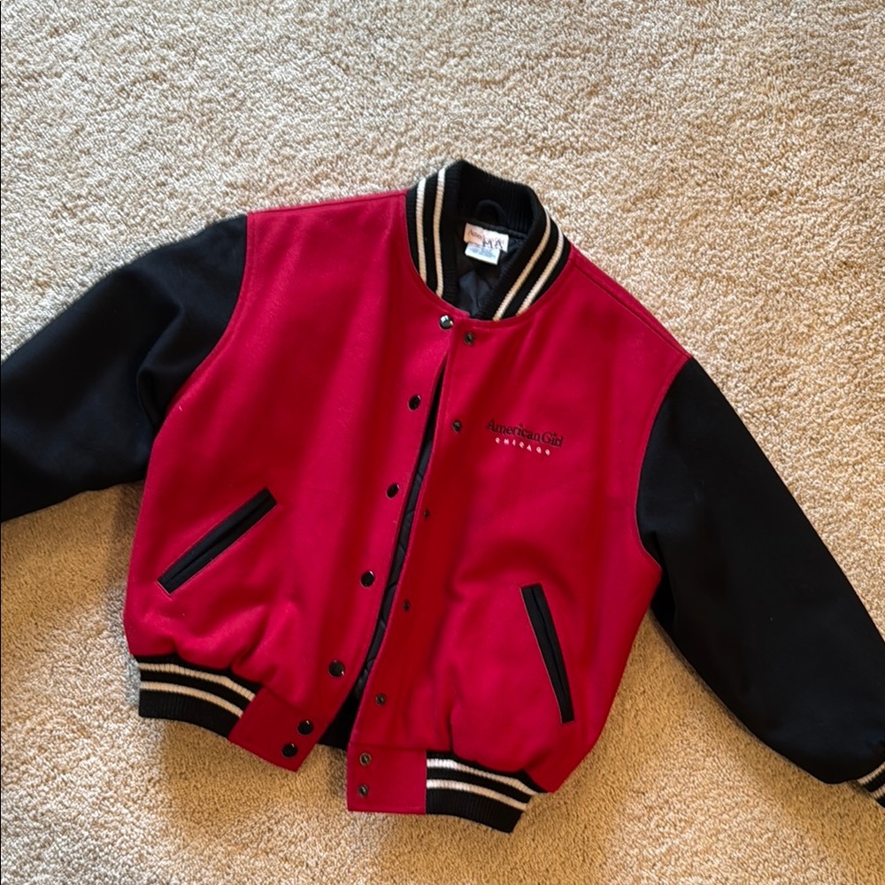 American Girl Red and Black Kids Jacket